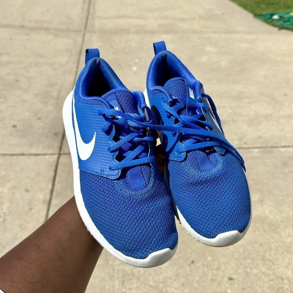 Mens Blue Nike Rosche Golf Shoes - Picture 10 of 11